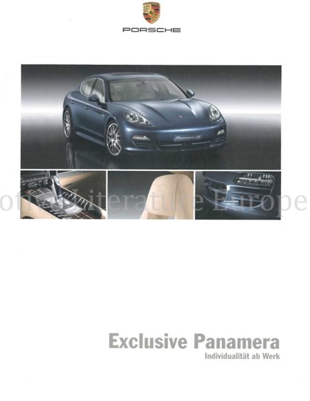 2009 PORSCHE PANAMERA EXCLUSIVE BROCHURE GERMAN