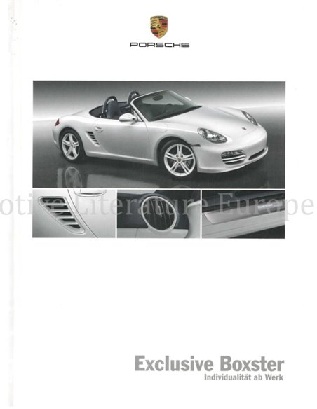2009 PORSCHE BOXSTER EXCLUSIVE HARDBACK BROCHURE GERMAN