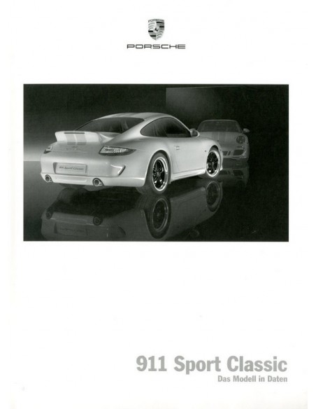 2009 PORSCHE 911 SPORT CLASSIC BROCHURE DUITS