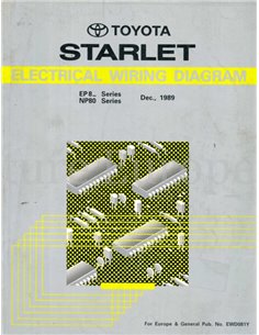 1989 TOYOTA STARLET ELECTRISCHE SCHEMA WERKPLAATSHANDBOEK ENGELS