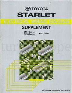 1994 TOYOTA STARLET ELEKTRIK SCHALTPLAN (SUPPLEMENT) MULTI