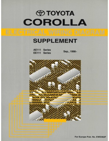 1998 TOYOTA COROLLA ELECTRISCHE (SUPPLEMENT) SCHEMA WERKPLAATSHANDBOEK MULTI