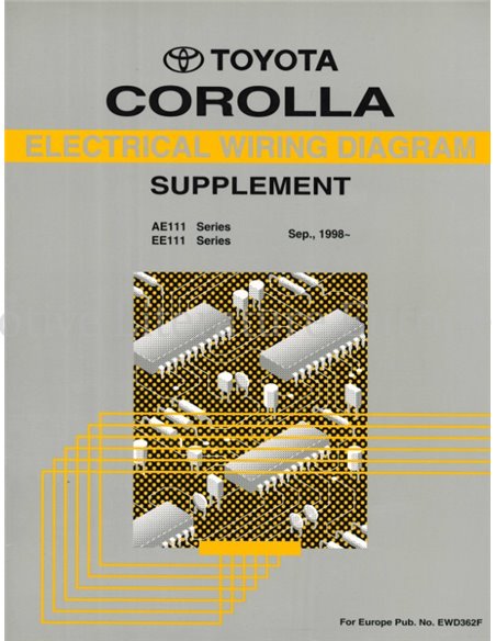 1998 TOYOTA COROLLA ELECTRISCHE (SUPPLEMENT) SCHEMA WERKPLAATSHANDBOEK MULTI