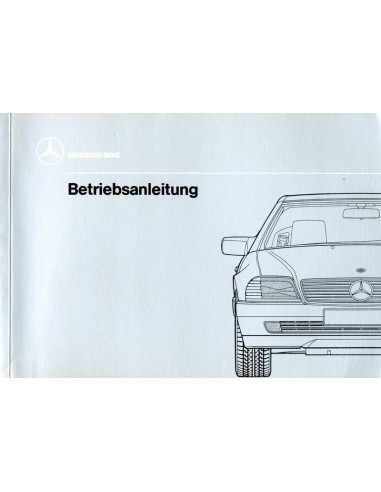 1989 MERCEDES BENZ SL KLASSE INSTRUCTIEBOEKJE DUITS
