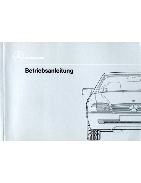 1989 MERCEDES BENZ SL KLASSE INSTRUCTIEBOEKJE DUITS
