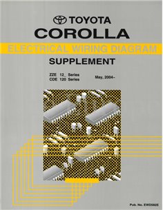 2004 TOYOTA COROLLA ELECTRICAL WIRING (SUPPLEMENT) DIAGRAM ENGLISH