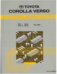 2004 TOYOTA COROLLA VERSO ELECTRICAL WIRING DIAGRAM ENGLISH