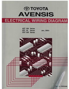 2003 TOYOTA AVENSIS ELECTRISCHE SCHEMA WERKPLAATSHANDBOEK ENGELS