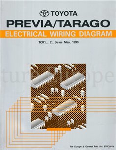 1990 TOYOTA PREVIA | TARAGO ELEKTRIK SCHALTPLAN WERKSTATTHANDBUCH MULTI