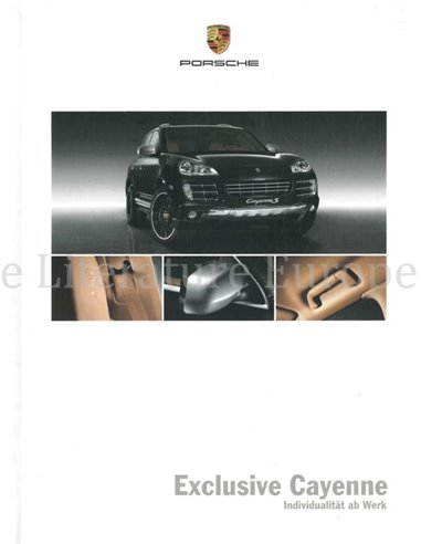 2009 PORSCHE CAYENNE EXCLUSIVE HARDCOVER PROSPEKT DEUTSCH