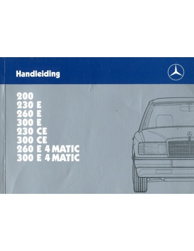 1987 MERCEDES BENZ E KLASSE INSTRUCTIEBOEKJE NEDERLANDS