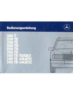 1987 MERCEDES BENZ E KLASSE T INSTRUCTIEBOEKJE DUITS