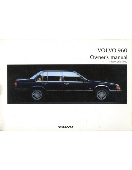 1992 VOLVO 960 INSTRUCTIEBOEKJE ENGELS