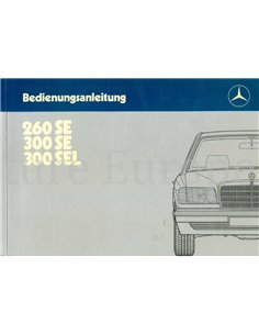 1985 MERCEDES BENZ S CLASS OWNERS MANUAL GERMAN