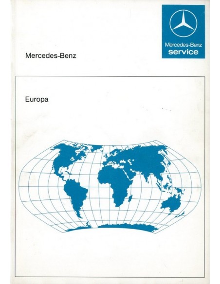 1987 MERCEDES BENZ SERVICE EUROPA HANDLEIDING