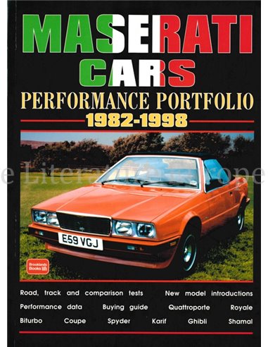 MASERATI CARS PERFORMANCE PORTFOLIO 1982 - 1998  (BROOKLANDS)