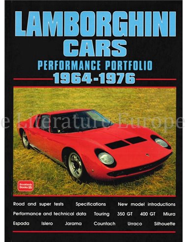 LAMBORGHINI CARS PERFORMANCE PORTFOLIO 1964 - 1976  (BROOKLANDS)