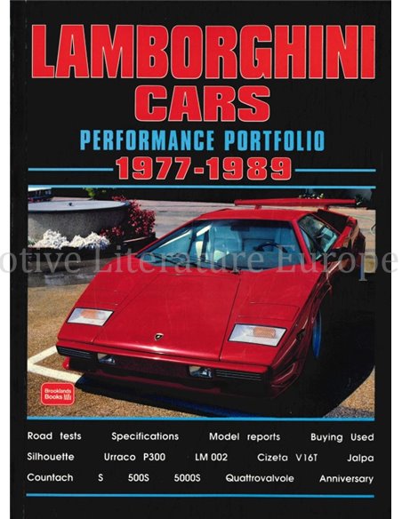 LAMBORGHINI CARS PERFORMANCE PORTFOLIO 1964 - 1976  (BROOKLANDS)