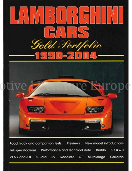 LAMBORGHINI CARS GOLD PORTFOLIO 1990 - 2004 (BROOKLANDS)
