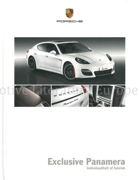 2012 PORSCHE PANAMERA EXCLUSIVE HARDCOVER BROCHURE NEDERLANDS