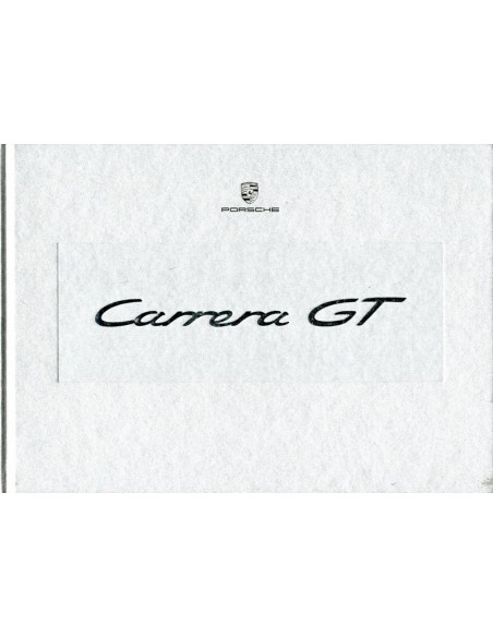 2003 PORSCHE CARRERA GT HARDCOVER BROCHURE DUITS