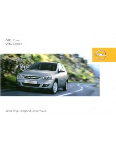 2003 OPEL CORSA COMBO INSTRUCTIEBOEKJE NEDERLANDS