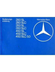 1979 MERCEDES BENZ SL & SLC KLASSE INSTRUCTIEBOEKJE DUITS