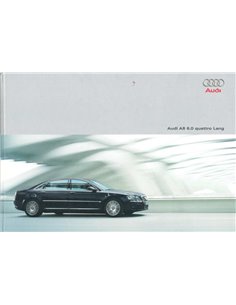 2004 AUDI A8 W12 LANG QUATTRO HARDBACK BROCHURE GERMAN