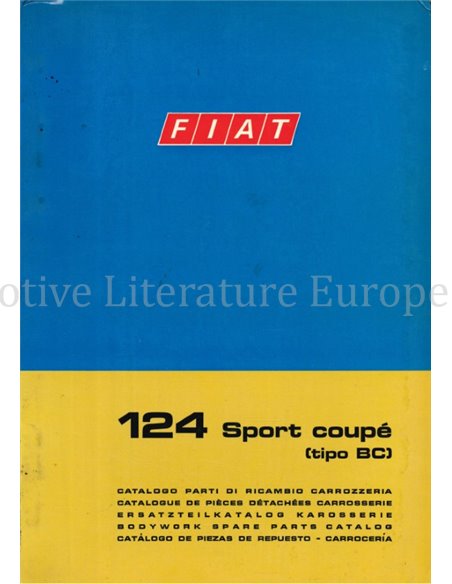 1969 FIAT 124 SPORT COUPÉ (TIPO BC)  ERSATZTEILKATALOG KAROSSERIE