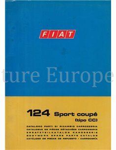 1972 FIAT 124 SPORT COUPÉ (TIPO CC) SPARE PARTS BODYWORK CATALOG