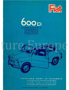 1964 FIAT 600 D ERSATZTEILKATALOG KAROSSERIE