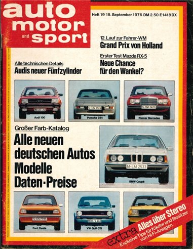 1976 AUTO MOTOR UND SPORT 19 GERMAN