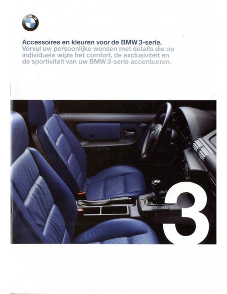 1999 BMW 3 SERIE ACCESSOIRES EN KLEUREN BROCHURE NEDERLANDS