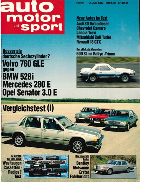 1982 AUTO MOTOR UND SPORT 11 DEUTSCH