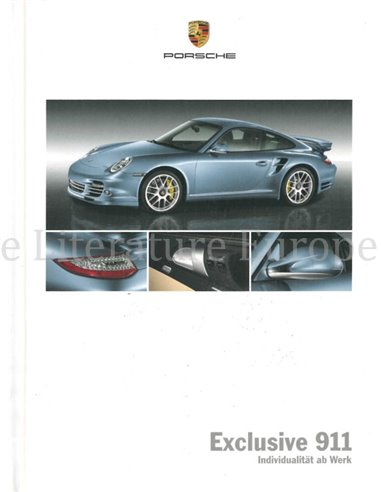 2011 PORSCHE 911 EXCLUSIVE HARDCOVER PROSPEKT DEUTSCH