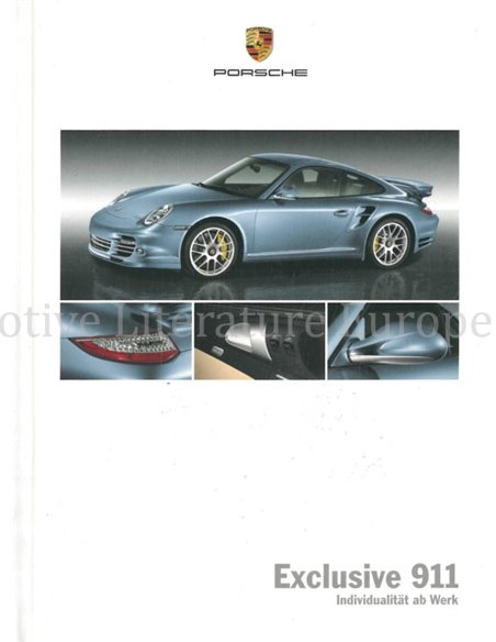 2011 PORSCHE 911 EXCLUSIVE HARDBACK BROCHURE GERMAN
