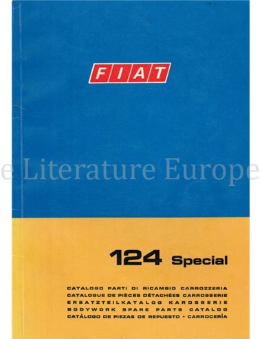 1968 FIAT 124 SPECIAL CARROSSERIE ONDERDELENHANDBOEK 