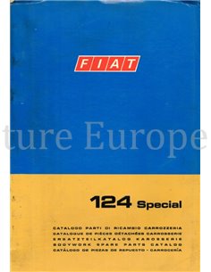 1970 FIAT 124 SPECIAL CARROSSERIE ONDERDELENHANDBOEK 