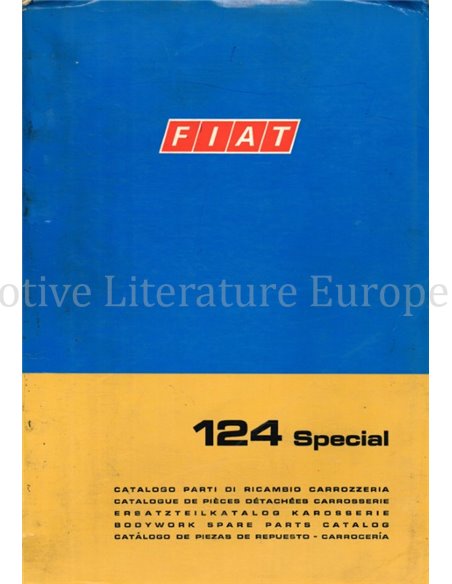 1970 FIAT 124 SPECIAL ERSATZTEILKATALOG KAROSSERIE