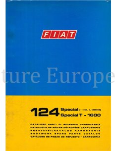 1972 FIAT 124 SPECIAL | SPECIAL T-1600  ERSATZTEILKATALOG KAROSSERIE