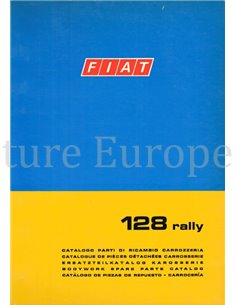1971 FIAT 128 RALLY ERSATZTEILKATALOG KAROSSERIE