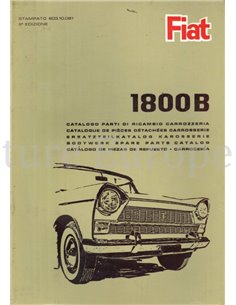 1965 FIAT 1800 B SPARE PARTS BODYWORK CATALOG