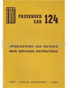 1966 FIAT124 WERKSTATTHANDBUCH ENGLISCH