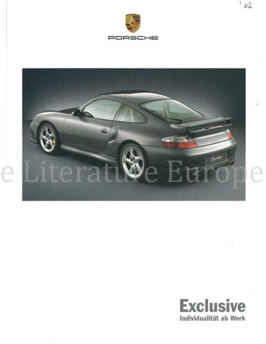 2002 PORSCHE EXCLUSIVE BROCHURE DUITS
