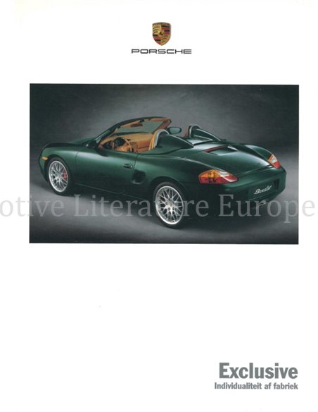 2001 PORSCHE EXCLUSIVE BROCHURE DUTCH