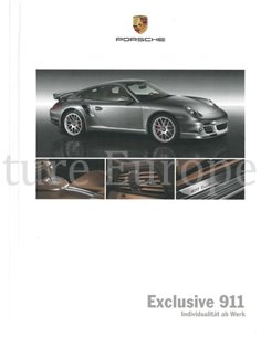 2010 PORSCHE 911 EXCLUSIVE HARDCOVER PROSPEKT DEUTSCH