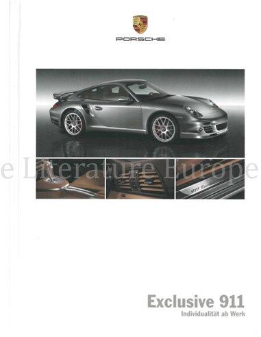 2010 PORSCHE 911 EXCLUSIVE HARDCOVER PROSPEKT DEUTSCH
