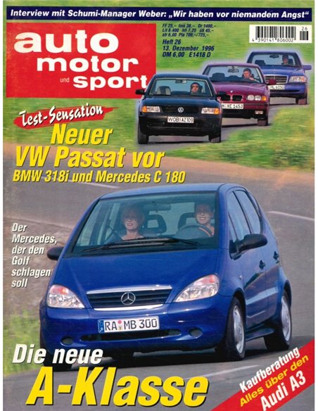 1996 AUTO MOTOR UND SPORT 26 GERMAN