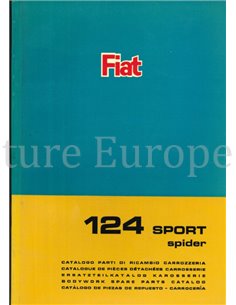 1966 FIAT 124 SPORT SPIDER SPARE PARTS BODYWORK CATALOG