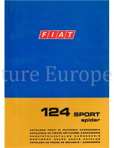 1968 FIAT 124 SPORT SPIDER CARROSSERIE ONDERDELENHANDBOEK 